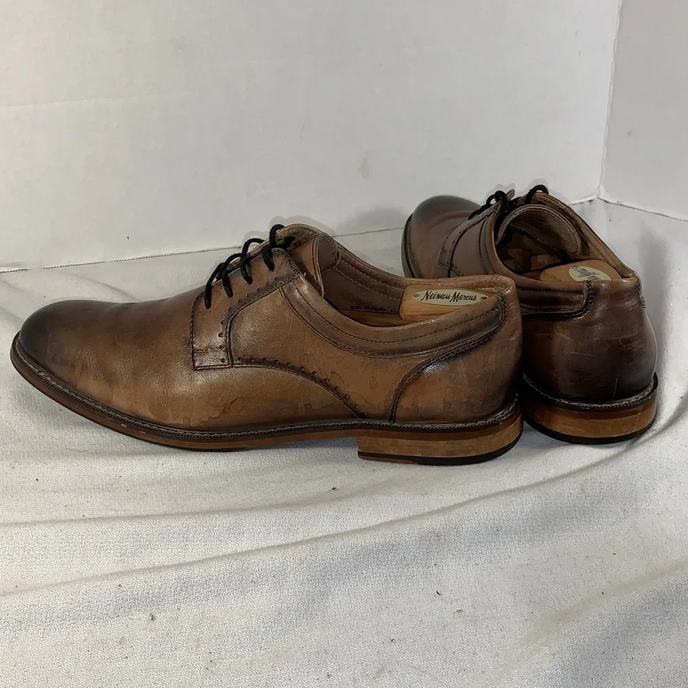 Stacy Adams Men's Brown Leather Lace-Up Dress Shoes